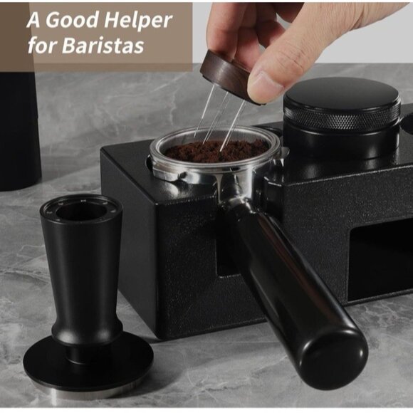 Espresso Tamper w/ WDT  Tool Coffee Tamper w/ Stainless Steel Spiral, 58mm, New - Picture 2 of 7